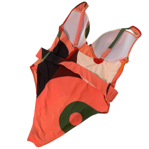 NWT Hutch Anthropologie Roxy Plus Sz 1X Modernist Belted One Piece Swimsuit NEW - Picture 4 of 7